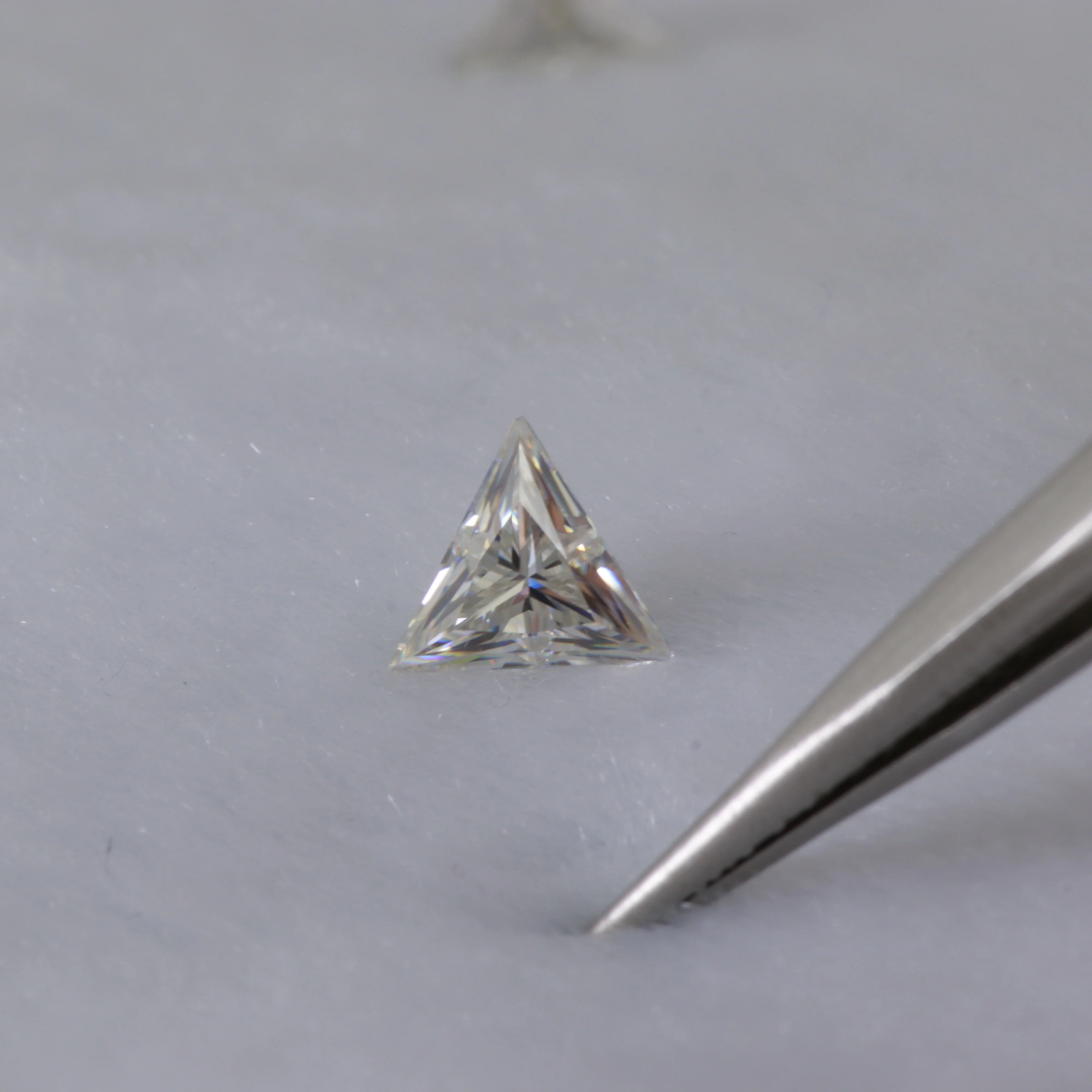 Подарок для девушки треугольник 14K 18K браслет серьги свадьба обручальное кольцо 1,2 карат 7 мм D Цвет Муассанит включая сертификат