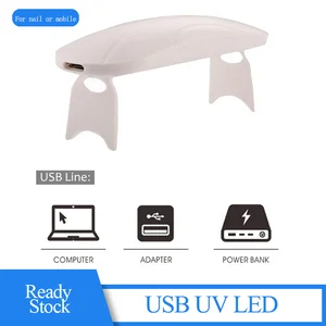 УФ-лампа светильник s uvc светильник лампе Nail Art USB Портативный карман для полировки ногтей Uv светильник для лака для ногтей, мобильный Экран протектор - изображение
