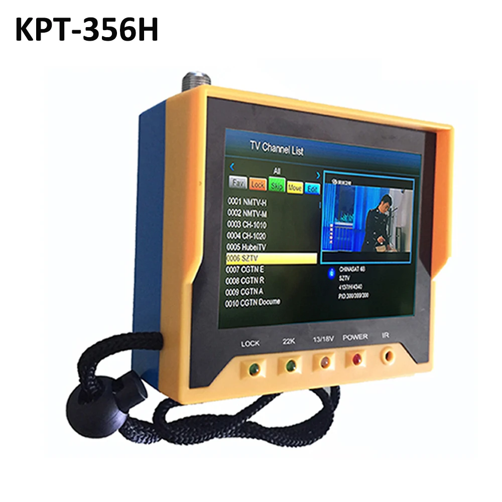 

KPT 356H Fast Tracking Full HD Digital Satellite Finder Meter MPEG-4 DVB-S2 Modulator Sat Finder 1080P DVB-S satellite receiver