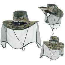 Пешие прогулки Рыбалка против насекомых шляпа Рыбалка шляпа москитная сетка голова сетка защита лица путешествия шапки для кемпинга Рыбацкая шляпа