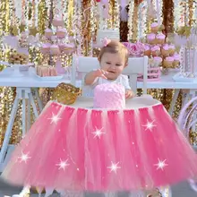 Детская юбка-пачка на день рождения для детей возрастом от 1 года, юбка-пачка для стула, украшение стола, столик для торта, платье-пачка, юбка для стола