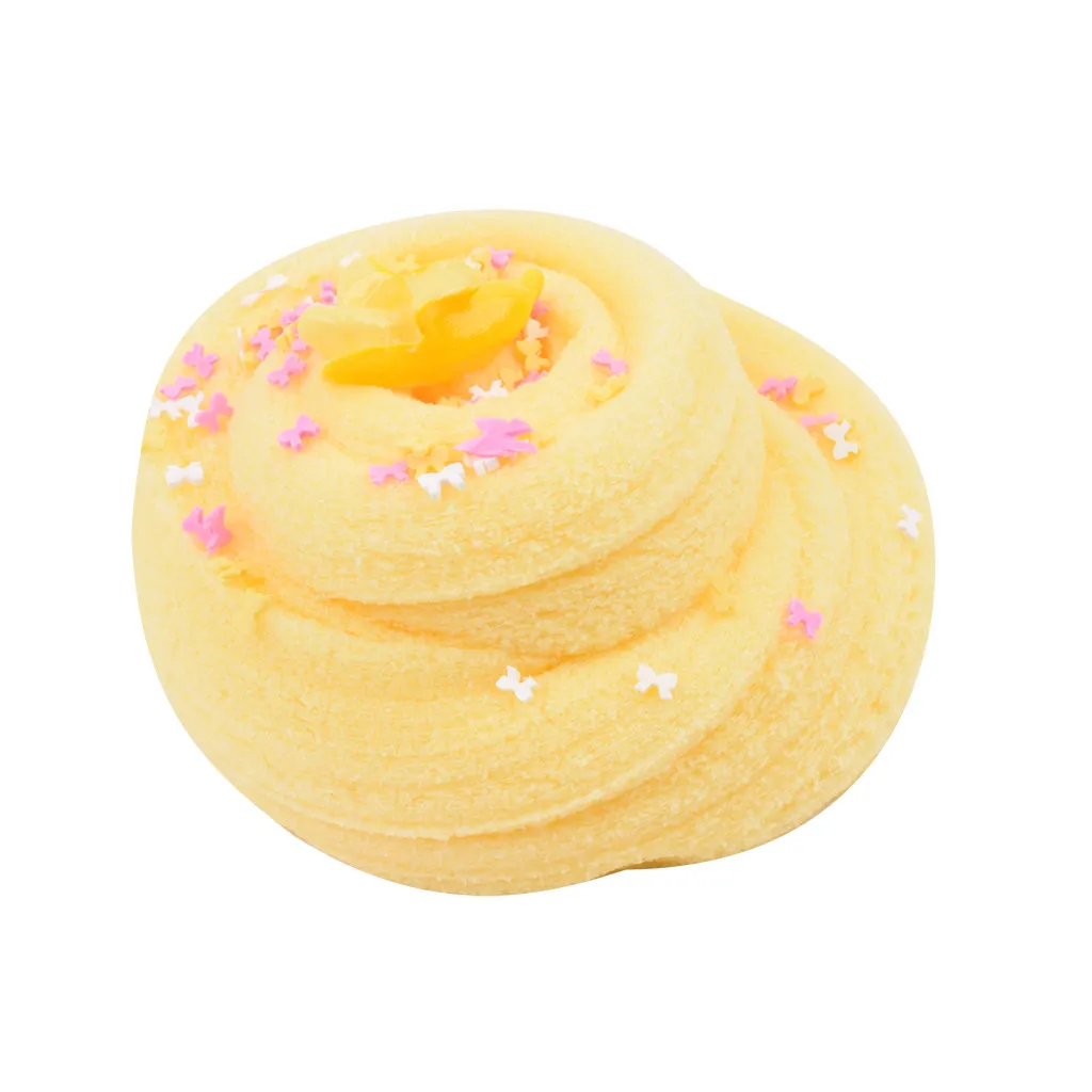 Color Fluffy Slime Toys DIY Polymer Clay Toys 80ML DIY Soft Slice Cloud Clay With Fruit Accessories Slime Kids Clay Toy Y1018