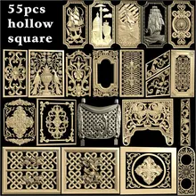 55 pçs oco painel quadrado design 3d modelo stl alívio para cnc roteador 3 eixos gravador artcam aspire cut3d quadrado esculpido painel