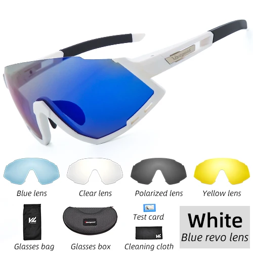VICTGOAL велосипедные шлемы светодиодный для мужчин и женщин велосипед спортивные поляризованные солнцезащитные очки задний свет MTB езда по горной дороге шлемы с очками - Цвет: White Glasses