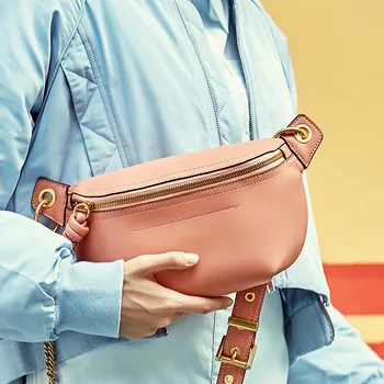 

New Fashion Luxury Shoulderbags Women Bags Designer Genuine Leather Brand Crossbody Waist Bags for Women Chain messenger bag