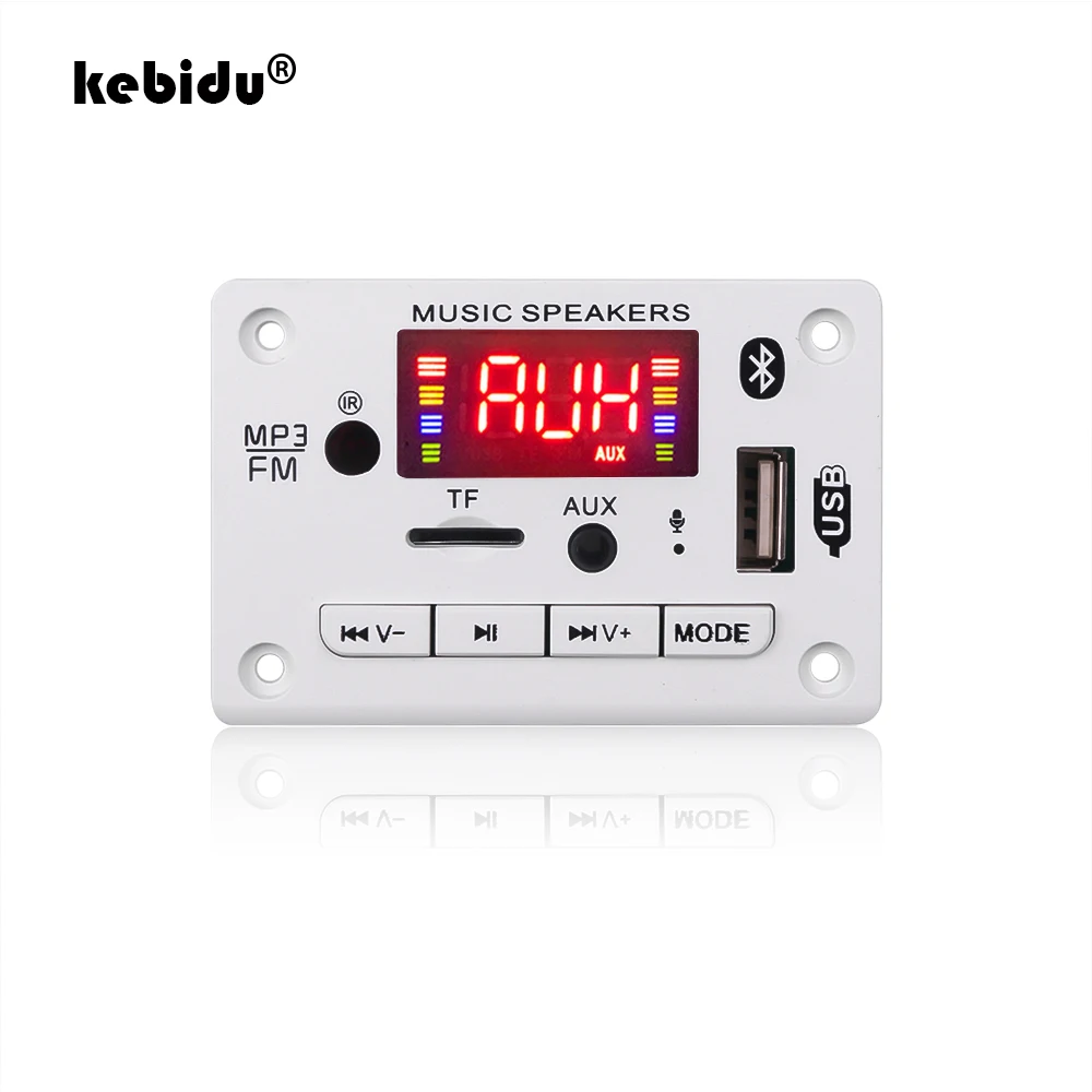 Kebidu Lettore Mp3 Bluetooth V5.0 Modulo Scheda Di Decodifica Mp3 Slot Per Scheda Tf Usb Wireless/Usb/Fm/Remoto Per Telefono Altoparlante Per Auto