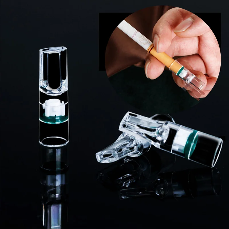 Tobacco Holder Disposable Cigarette Filter Smoking Accessories Portable Plastic Food Grade Reduce Tar Filtration 100Pcs