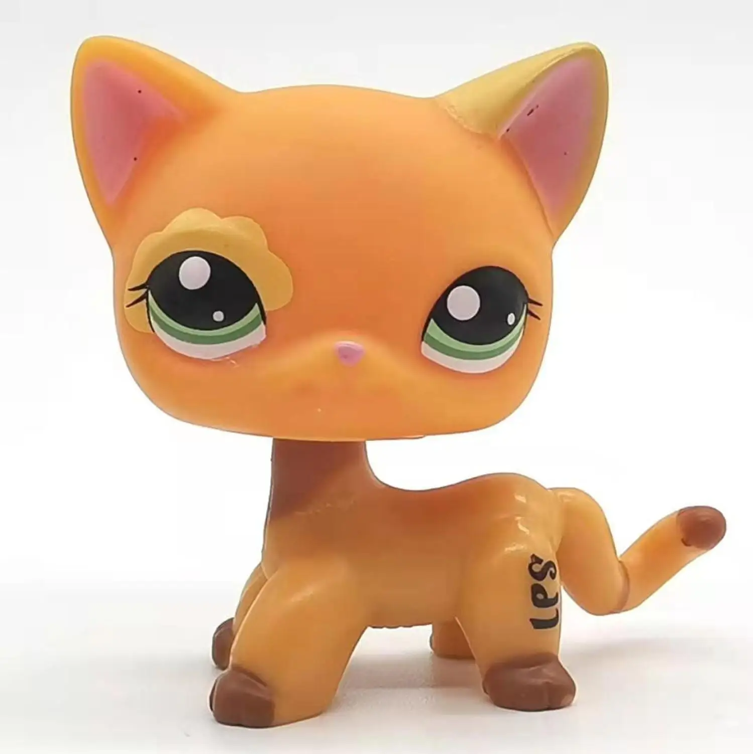 Темно-синий Редкий магазин домашних животных lps игрушки стоят маленькие короткие волосы кошки розовый#2291 Серый#5 черный#994 старые оригинальные игрушки для домашних животных котенок в подарок - Цвет: Темно-синий