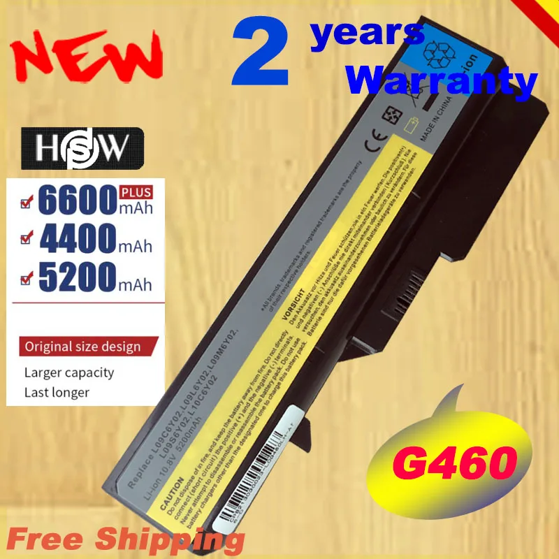 HSW 6Cell 11,1 V ноутбук Батарея для lenovo G460 G560 G465 E47G L09L6Y02 L09S6Y02 L10P6F21 LO9S6Y02 b570e V360A Z370 Быстрая