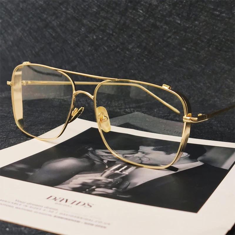 Квадратные простые металлические оправы для очков для мужчин и женщин ...