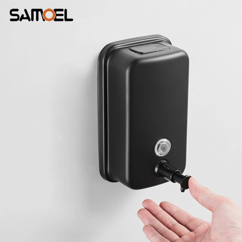 Samoel 304 SUS нержавеющая сталь черная краска настенная кухня и ванная комната мыло диспенсер SD1001