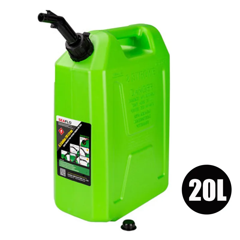 Канистра канистра бензиновый масляный бак 5л 10л 20л пластиковый бензиновый автомобиль Gokart запасной контейнер бензиновый бак канистра ATV мотоцикл - Color Name: 20L Green