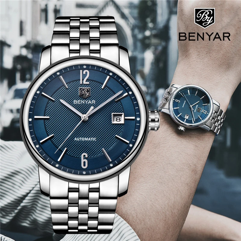 

BENYAR New Business Mens Mechanical Watches Waterproof Original Brand Luxury Automatic Wristwatch Clock Sport Relogio Masculino