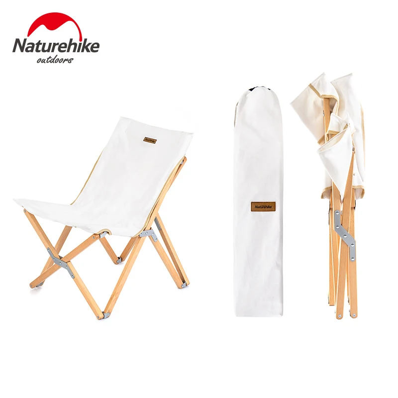  Naturehike Outdoor Folding Chair Solid Wood Camping Fishing Chair Portable Picnic Sketch Wooden Cha