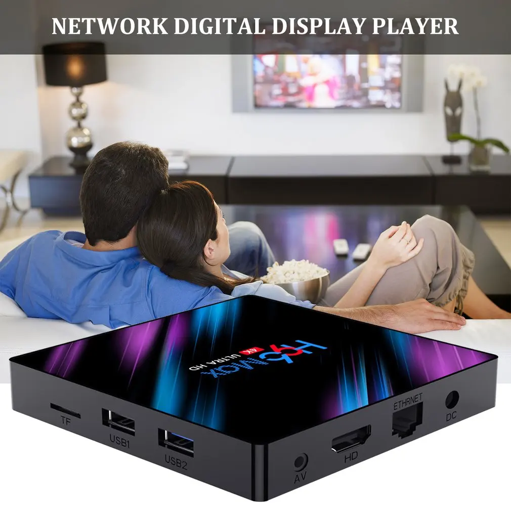 H96 MAX Android 9,0 ТВ-бокс на Rockchip RK3318 4 Гб ОЗУ 64 Гб ПЗУ H.265 4K 60fps проигрыватель Google Store Netflix Youtube телеприставка