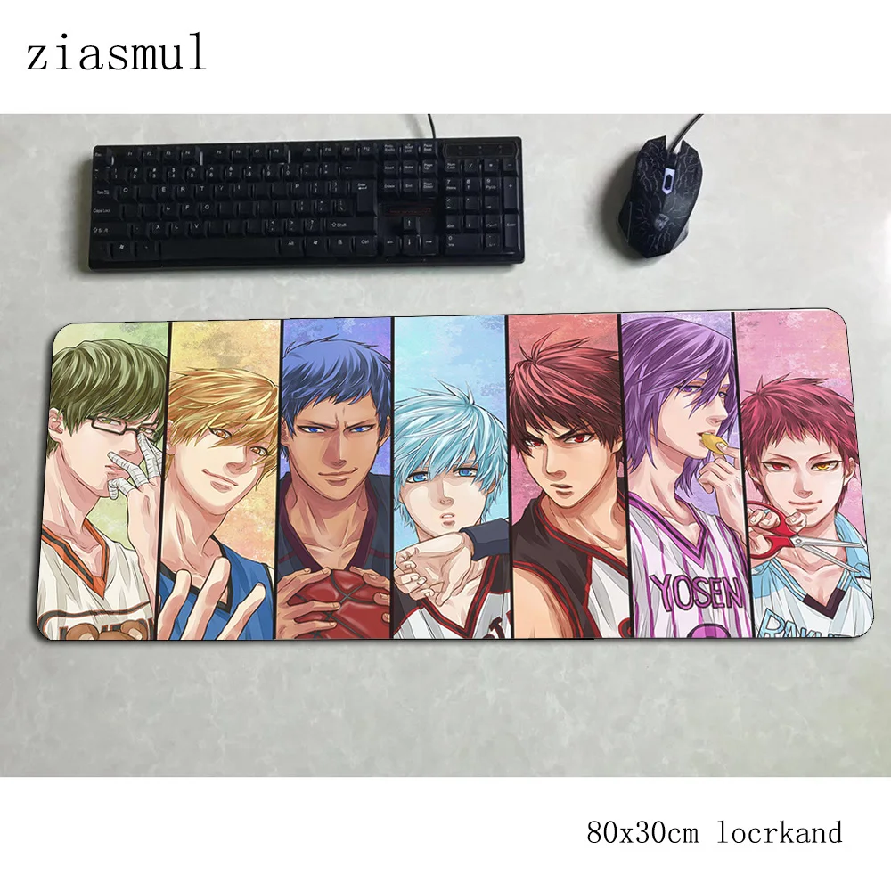 Баскетбольный коврик Kuroko 80x30 см, игровой коврик для мыши, большой игровой коврик для мыши, геймерский компьютерный стол, HD коврик с рисунком, notbook mousemat