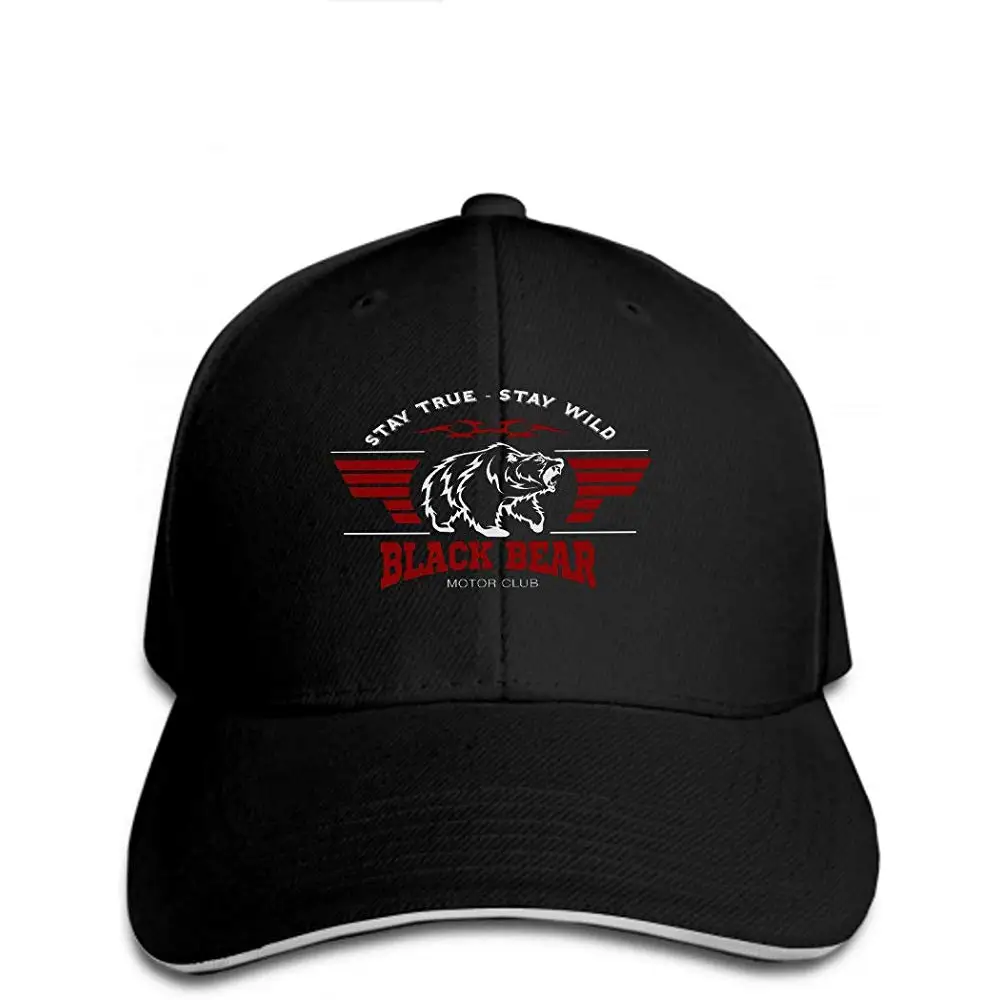 Мужская винтажная ковбойская шляпа папа регулируемая бейсболка Дикая винтажная типография голова гризли медведь печать черный фон