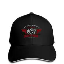 Мужская винтажная ковбойская шляпа папа регулируемая бейсболка Дикая винтажная типография голова гризли медведь печать черный фон