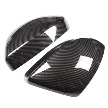 

NEW-2Pcs Carbon Fiber Style Abs Plastic Side Rearview Mirror Cap Cover Trim For Land Rover Discovery Sport Range Rover Velar(Car