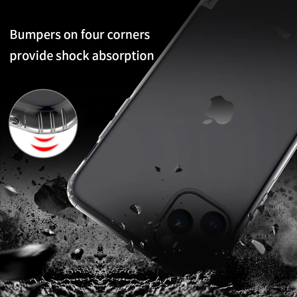 Для iPhone 11 Pro Max X XR XS Max чехол Nillkin мягкий тонкий из ТПУ чехол для телефона Силиконовая задняя крышка для iPhone 8 7 6 6s Plus 5S SE чехол
