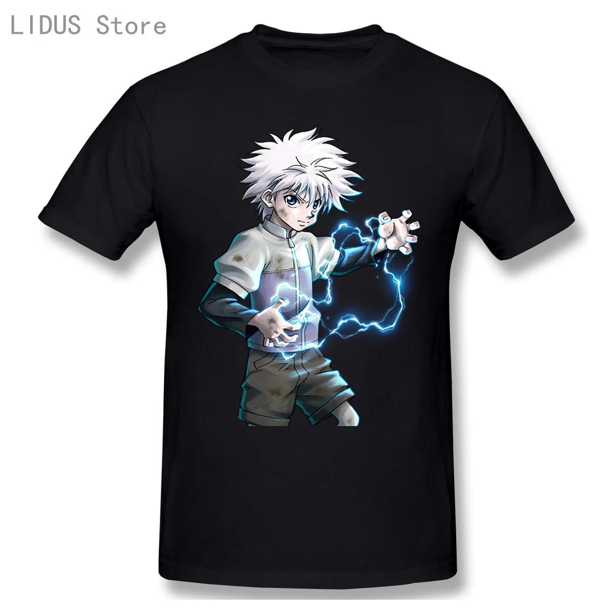 Итак давайте посмотрим на изображения Killua из футболки с короткими рукавами Hunter X |