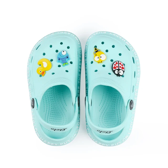Ltolo Children Girl Boy  Mules Clogs Kids Summer Crock candy Garden Beach Slippers Cave Hole Baby Shoes For Girls Boys EUR23-34 SKYBLUE