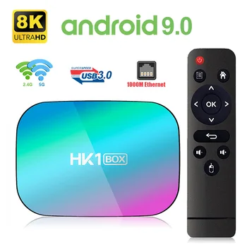

HK1BOX 4GB 128GB 8K Amlogic S905X3 Quad Core Smart TV BOX Android 9.0 Dual Wifi 1080P 4K Set Top Box HK1 BOX PK X96 MAX Plus
