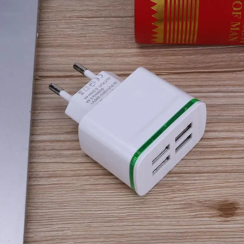 4 порта USB Мобильный телефон Универсальный 5 в 3/4A Быстрая зарядка зарядное