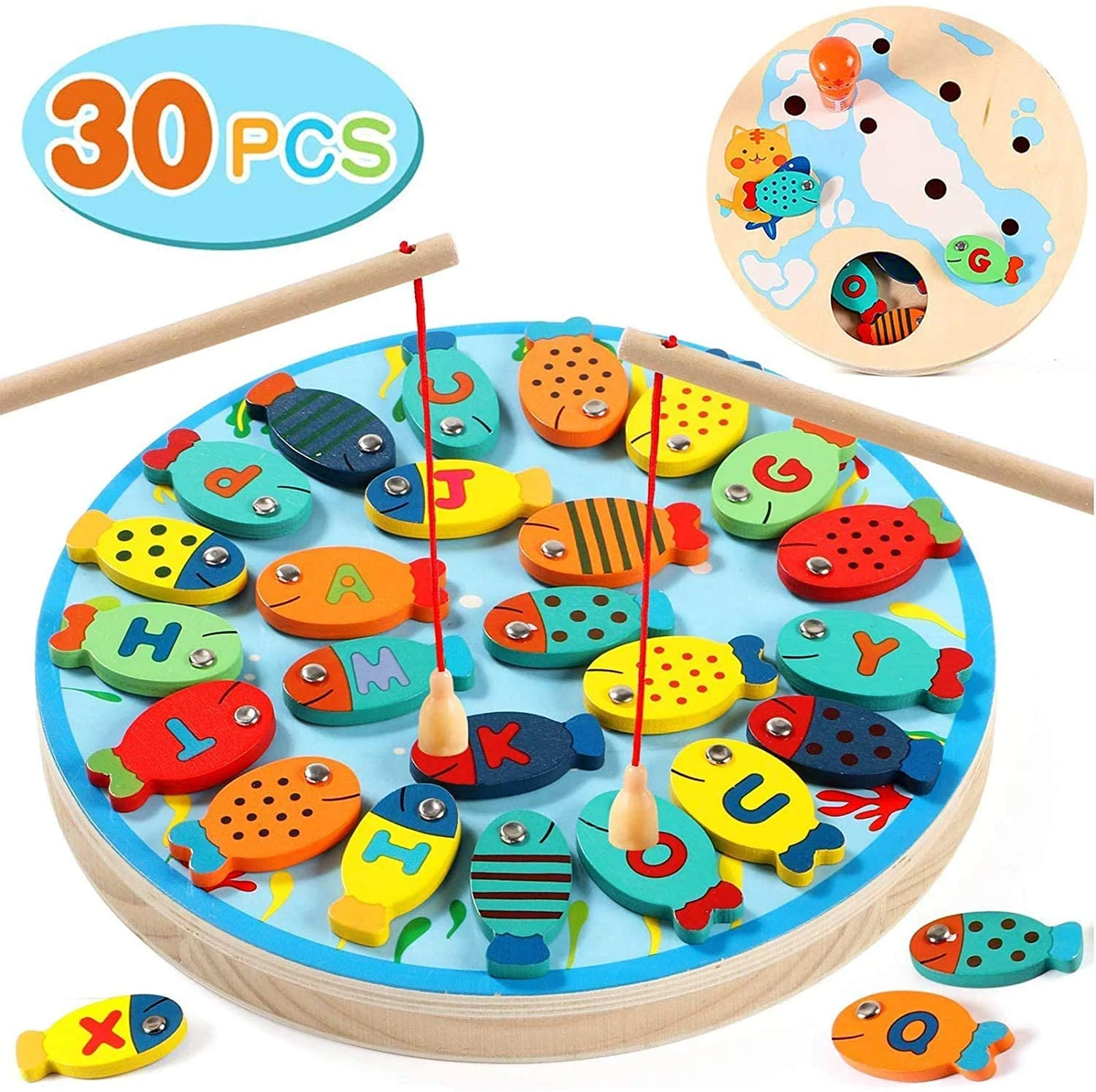 Magnetic Fishing Game Toddler Wooden Toys Preschool Alphabet Fish Board  Games for 2 3 4 Year Old Kids Learning Education Toys| | - AliExpress
