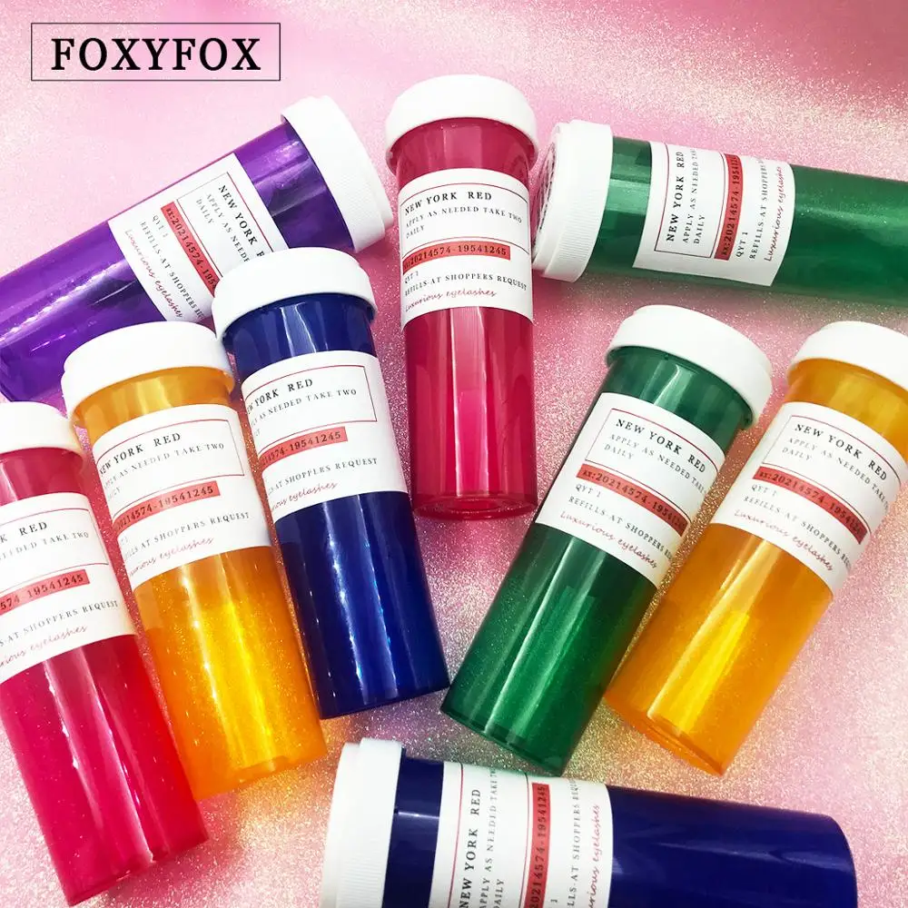 Wholesale Eyelashes Box Package Pill Bottle Lash Box Packaging Bulk Lashes Storage Boxes Case Empty Free Custom Lashes Label 5