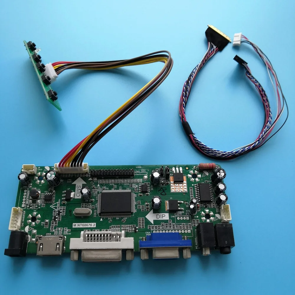 Комплект для LP171WU4-TLA2, плата контроллера, аудио карта, сделай сам, 17,", 40pin, LVDS, HDMI, VGA, DVI, панель, 1920X1200, светодиодный ЖК-монитор