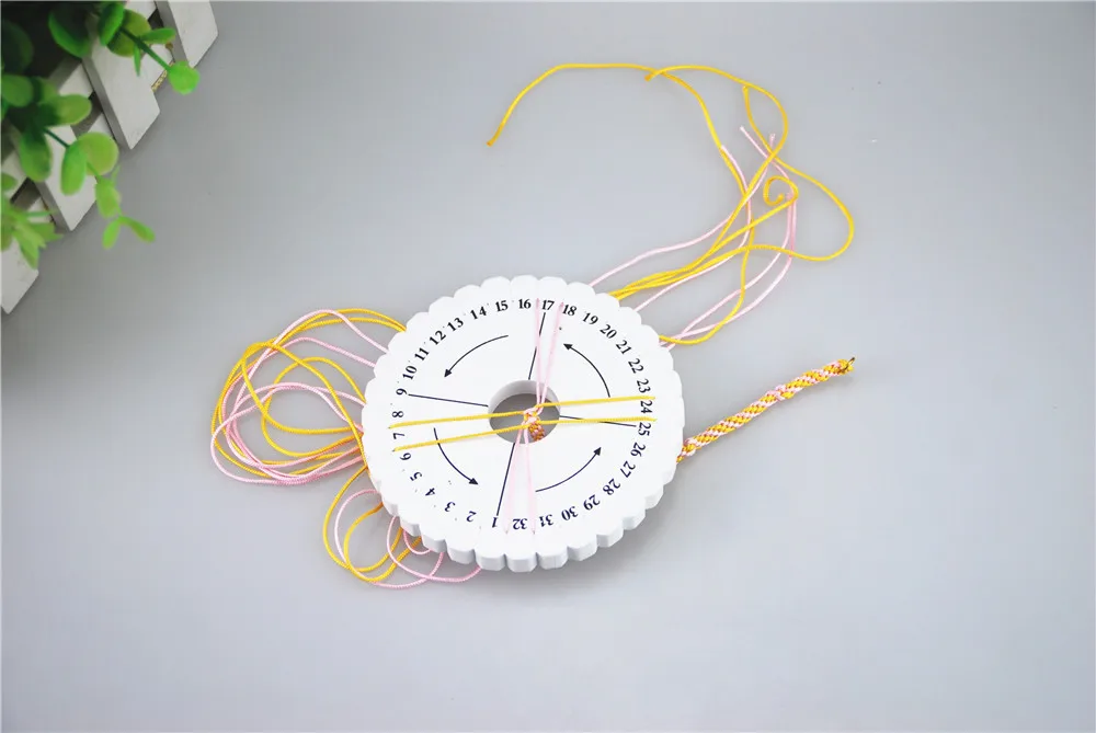 DIY веревки для макраме Kumihimo диск пластина Плетеный Струнный браслет Schijf диск материалы ручной работы прыгающее кольцо Пряжка кисточка набор ds208