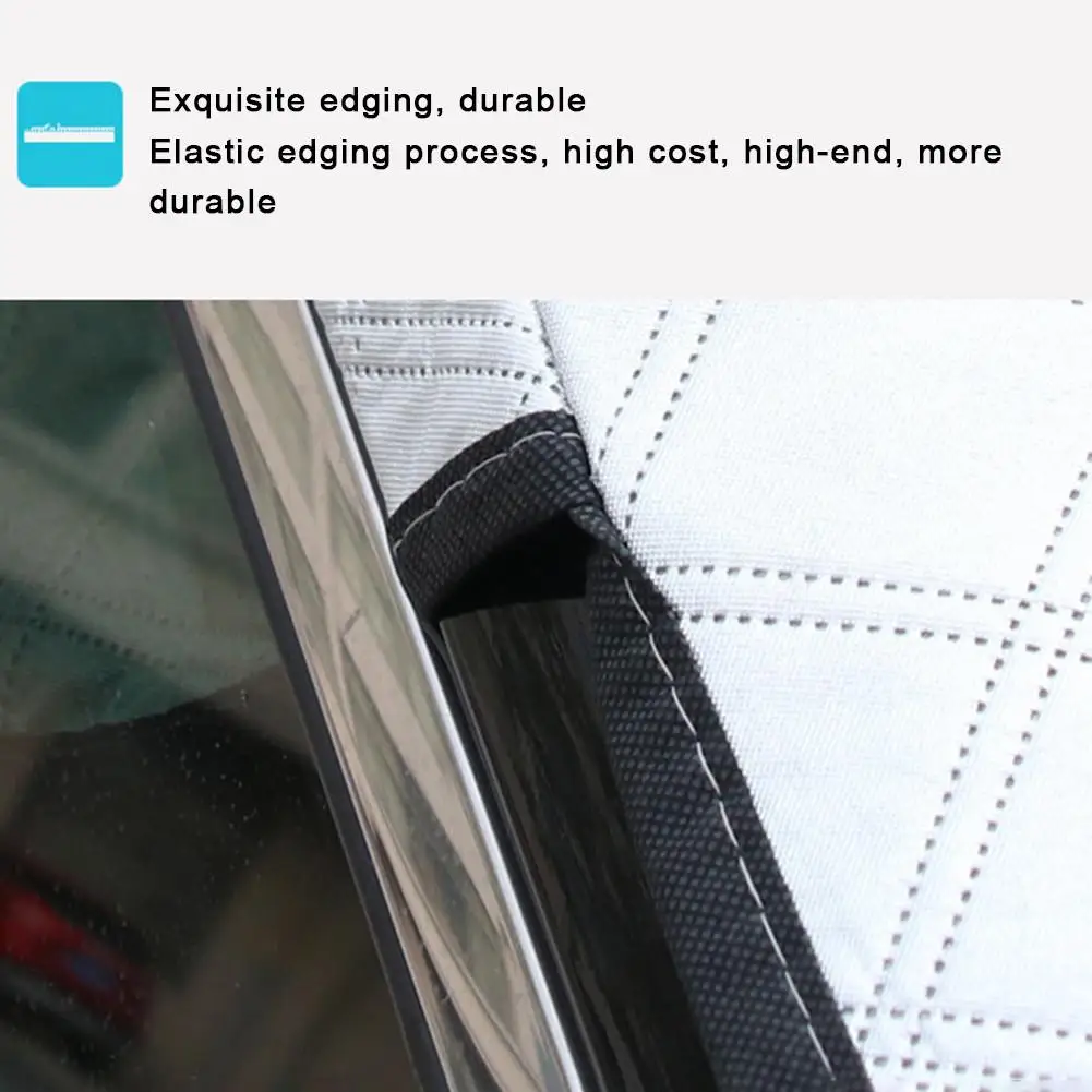 Car Windshield Snow Cover Car Sun Cover Car Snow Ice Protector Anti Freeze Snow Proof Thick For Blocking Wind Rain Frost For SUV