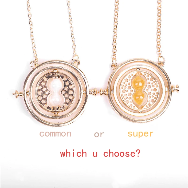 

Action Harried Poter Hermione Time Turner Neclace Toy Sand Glass Pendants Movie Model Cosplay Decoration Gift Toys For Children