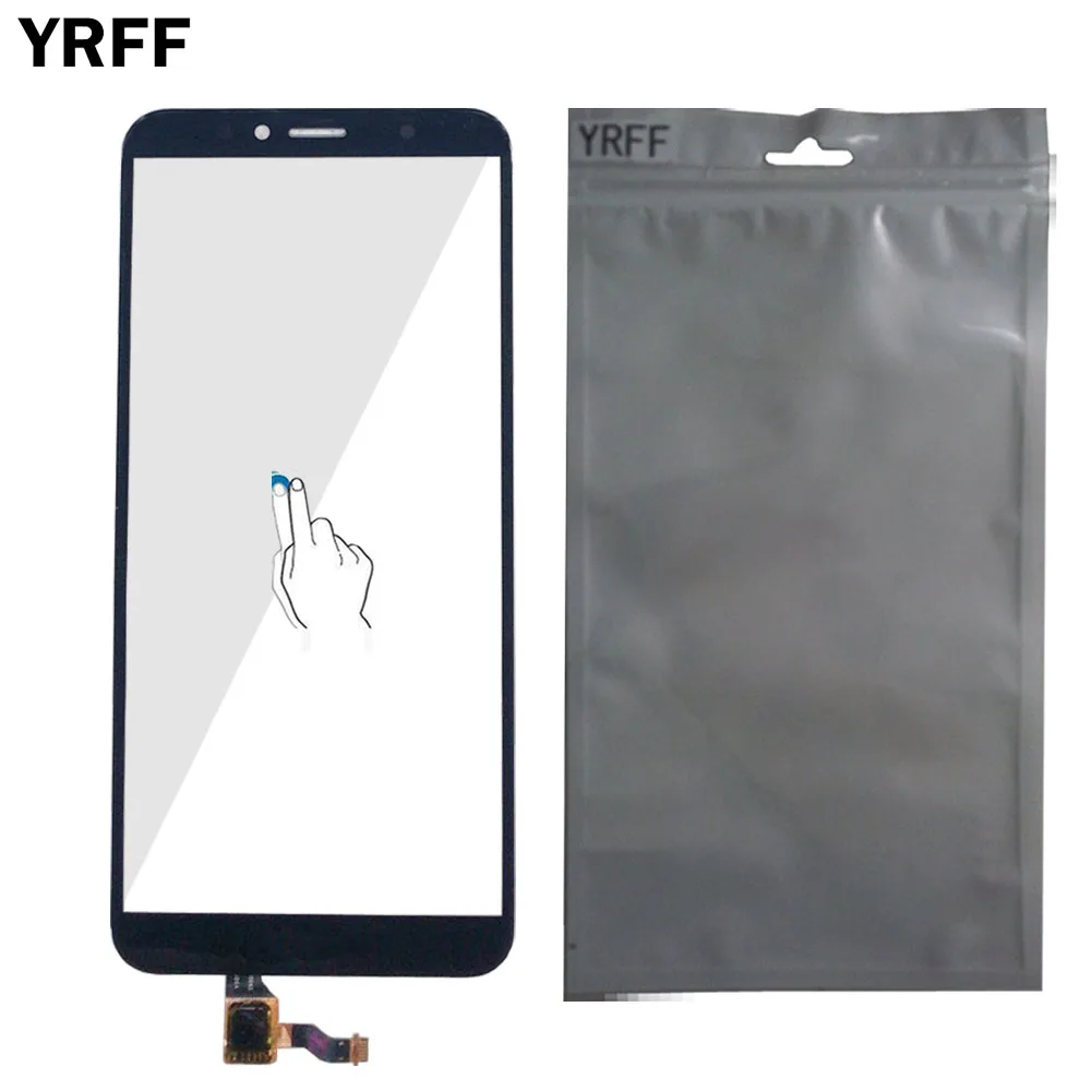 5,7 ''сенсорная панель для телефона huawei Y6 /Y6 Prime Сенсорная панель дигитайзера для сенсорного экрана Переднее стекло Датчик салфетки защитная пленка
