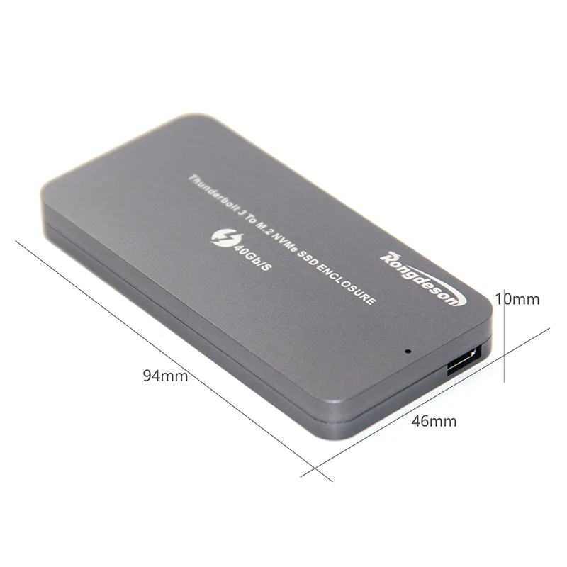 SSD Fall Thunderbolt 3 M.2 NVME Gehäuse Mobilen Box Fall NVME zu TYPE-C Aluminium TYP C 31 USB 3.1