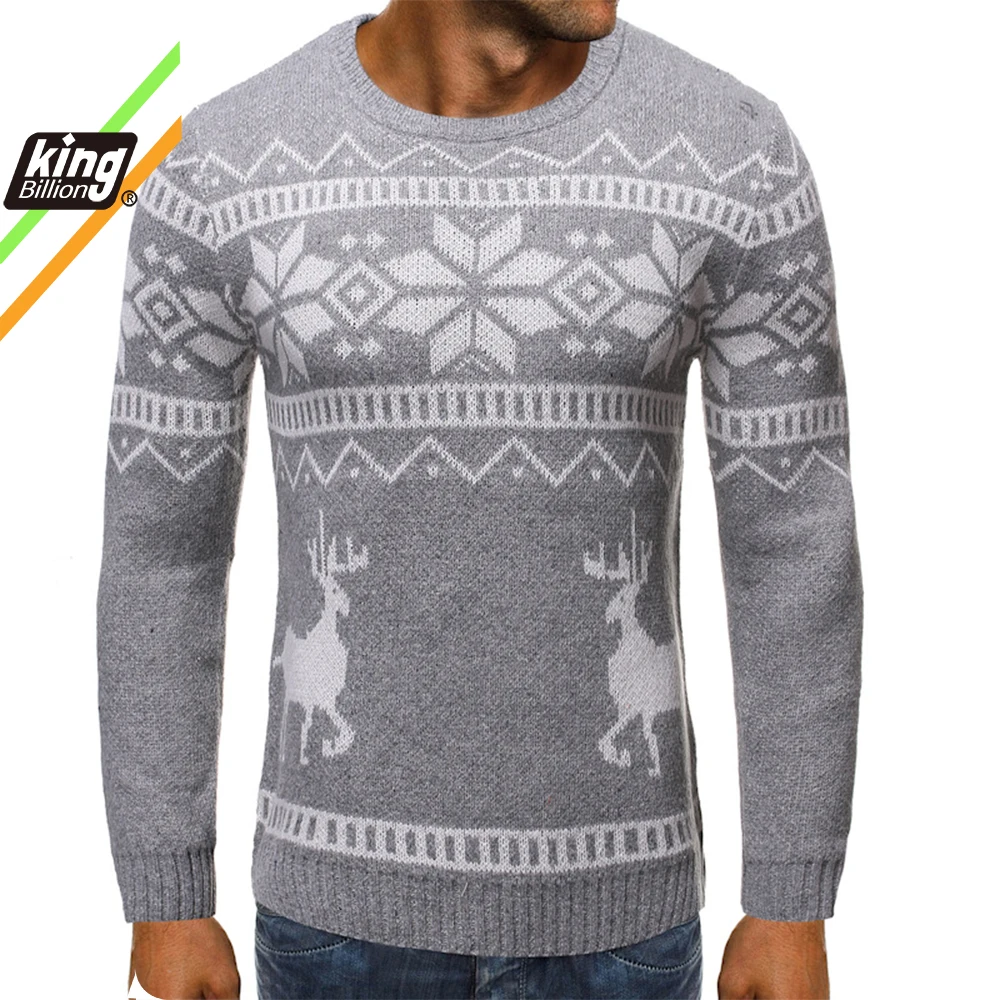 Jersey informal de manga larga para hombre, jersey de manga larga y tejido de algodón, para Navidad, Otoño e Invierno