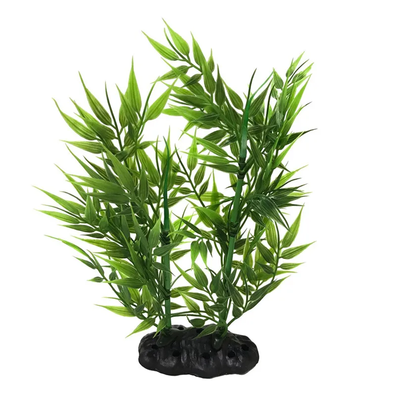 

9.5" Tall Aquarium Plants Decoration Fish Tank Plants Lifelike Landscaping Artificial Plastic Aquatic Water Plant Ornaments