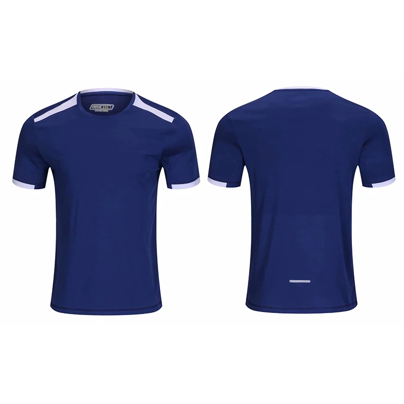 navy blue Взрослая Красная футболка для бега, Зеленая Мужская Спортивная футболка с коротким рукавом и круглым воротником, мужские спортивные майки для бега, заказное имя, номер «сделай сам» - Цвет: navy blue