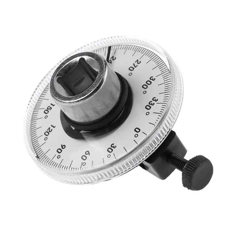 

1/2\" Drive Torque Angle Gauge Automatic Rotation 360° Protractor with Wrench
