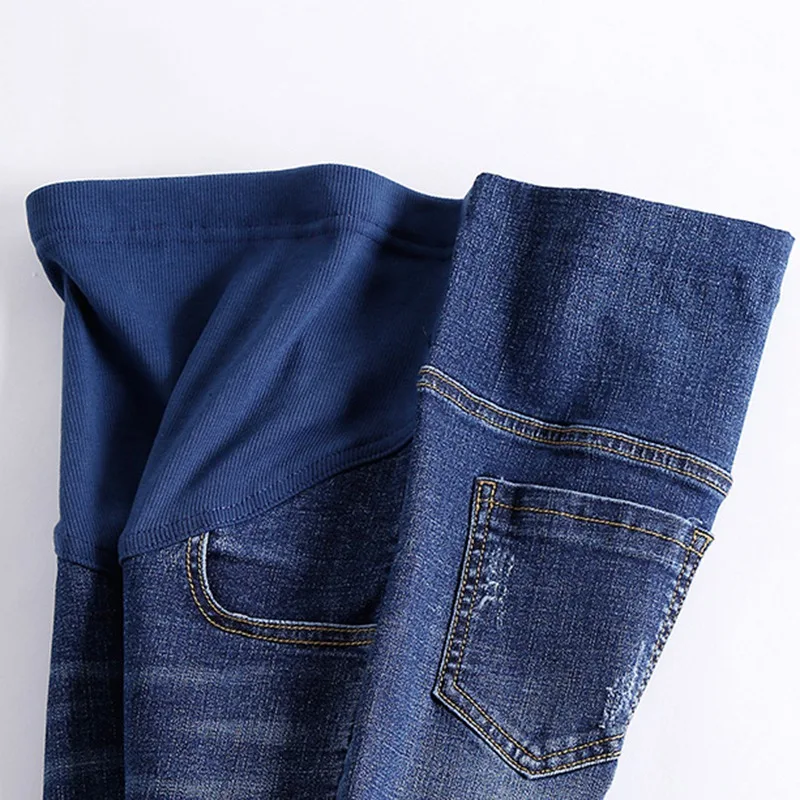 Повседневные обтягивающие джинсы Высокие Стрейч Брюки-Карандаш для беременных Брюки поддержки живота для беременных женщин Одежда для беременных