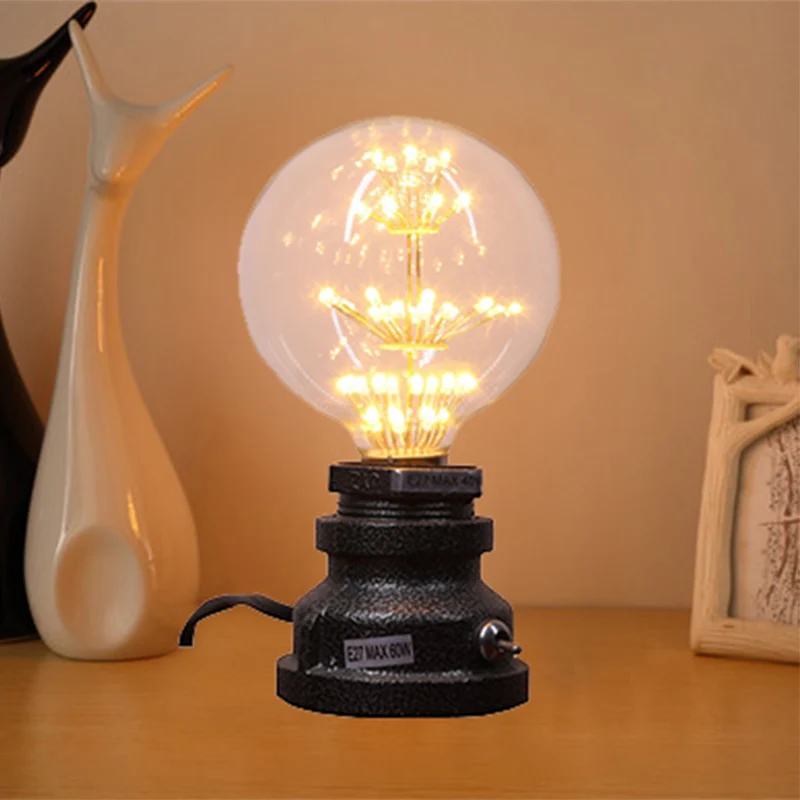 

Loft Desk Lamp Table Light Dimming Night Light American Country Style For Table Lamp Bar Cafe bedroom Bedside house Decoration
