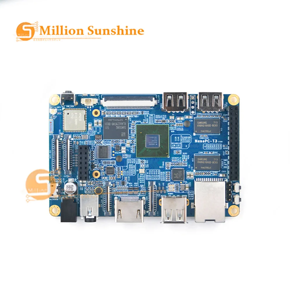 NanoPC T3 плюс развития демо доска S5P6818 Cortex A53 1 4 ГГц + 2 Гб DDR3 16 памяти на носителе eMMC