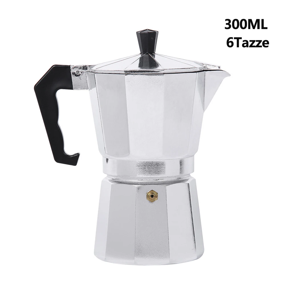 3/6/12 чашки Moka Maker Кофеварка Кофе горшок эспрессо плита Алюминий горшок Caferera нержавеющей стали нержавеющие Percolatot чашка кофе и блюдце 3