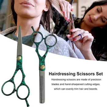 

Hair Cutting Scissors Thinning Shears Set Professional Barber Hairdressing Scissors Set Hair Styling Trimming Stainless Steel
