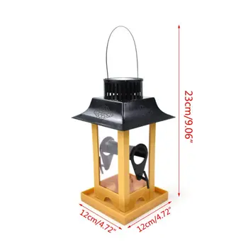 

Creative Solar Light Bird Feeder Pigeon Parrot Feeding Tool Outdoor Balcony Hanging Hook Birds Feed Storage Supplies M0XD