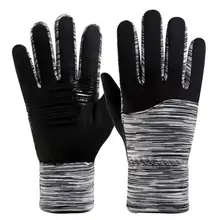 Зимние перчатки теплые лыжные на открытом воздухе Велоспорт молния контроль экрана Нескользящие перчатки#5D18