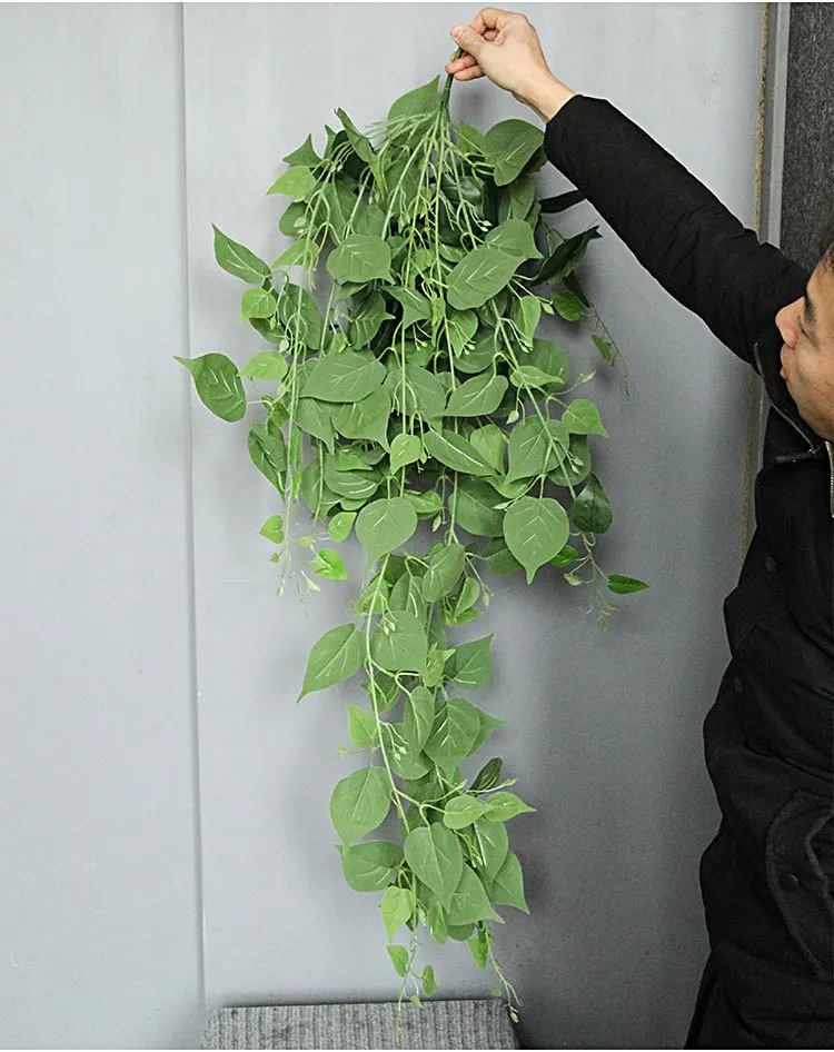 Ротанг, искусственные растения Evergreen scindapsus, лист лозы, искусственные растения с цветами, для дома, стены, свадьбы, вечеринки, декор для магазина, украшения сада