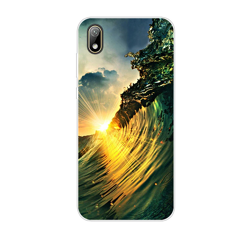 Фиолетовый Для huawei y5 чехол силиконовый мягкий ТПУ задняя крышка для huawei Y5 защитный ковер бампер 5,71 дюймов живопись - Цвет: Фиолетовый