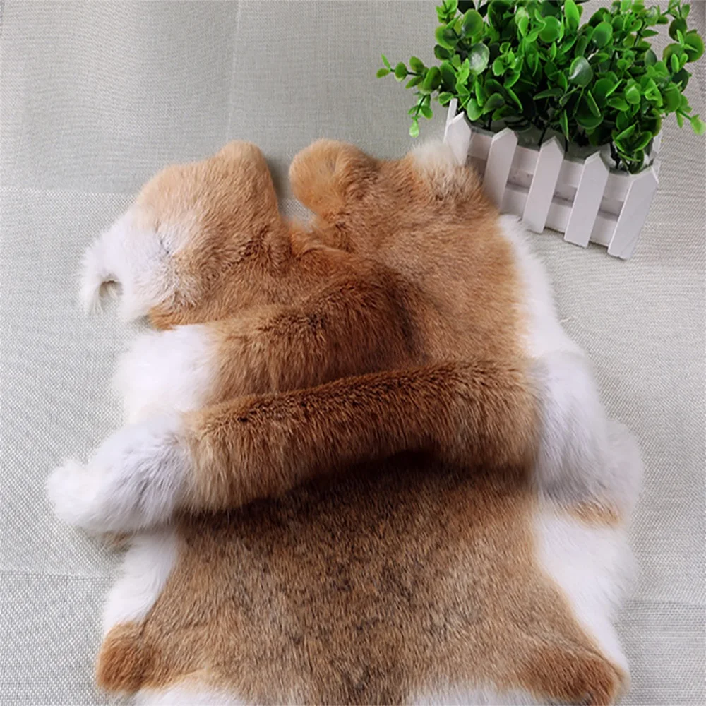Natural Soft Hare Rabbit Skin Pelt Rabbit Fur Pelts Fur Fabric For Shoe Garment Bag Animal